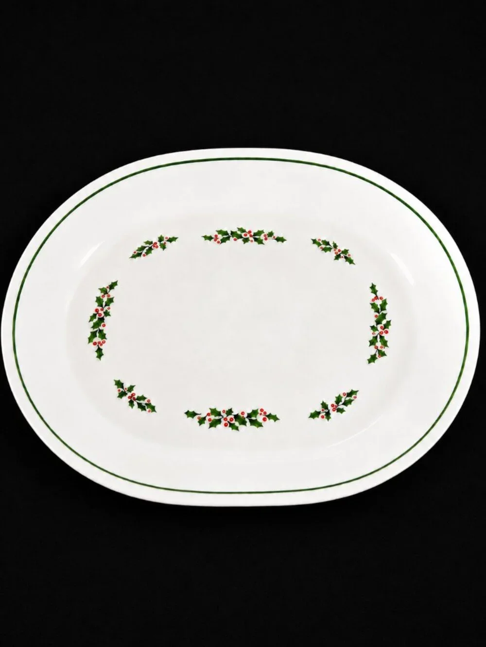 Corelle Winter Holly Oval Serving Platter 12.25